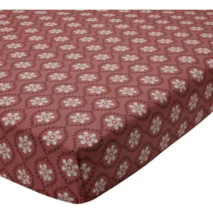 Becquet Drap housse DISQUES SOLAIRES, style folk, beige pas cher