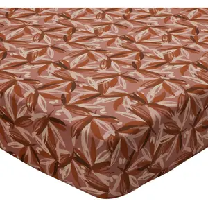 Becquet Drap housse MONDE VEGETAL imprimé feuilles, multicolore pas cher