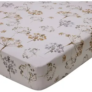 becquet Drap housse FLEURAISON fleurs sauvages beige