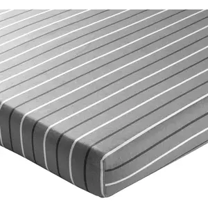 Becquet Drap housse CARREAUX coton carreaux et rayures gris pas cher