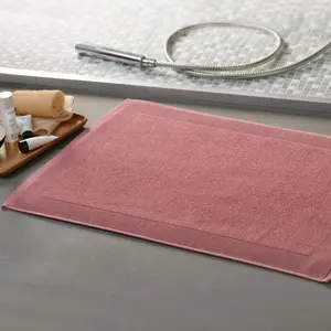Comparateur de prix : Becquet Tapis de bain en coton modal CAROLINE doux et absorbant rose nude