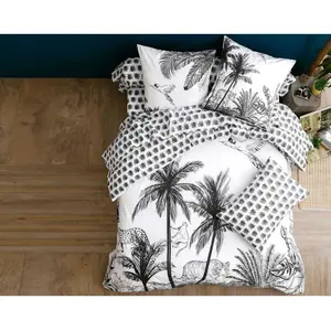 Becquet Housse de Couette BLACK JUNGLE Anthracite pas cher