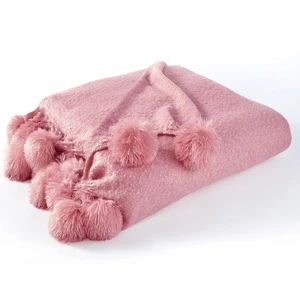 Comparateur de prix : Becquet Plaid POMPON rose en acrylique