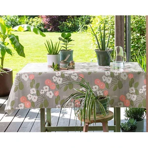 Becquet Nappe en Toile cirée BLOOM ROMANTIC à fleurs blanches et roses pas cher