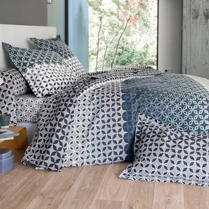 Becquet Housse de couette 260x240 gris en coton pas cher