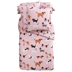 Becquet Linge de lit enfant  CHIEN CHIC vieux rose en cotonVendu par3suisses