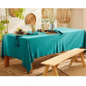 Becquet Nappe  HONO bleu en coton lavé