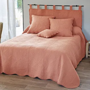 Becquet Plaid BAILLARGUES rose clair en cotonVendu par3suisses
