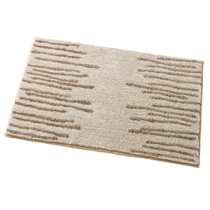 Becquet Tapis de bain beige BATONNETS en polyester pas cher