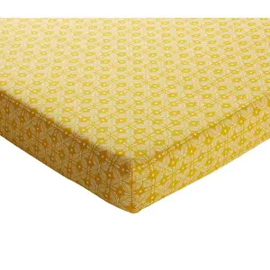 becquet Drap-housse en coton LEMON BIRD jaune pas cher