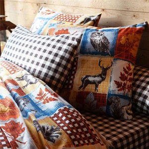 Becquet Drap plat HIBOUX marron en flanelle pas cher