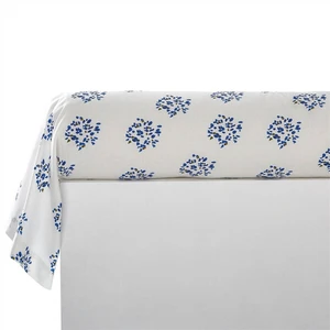 Becquet Linge de lit en coton TANIA fleurs bleues pas cher