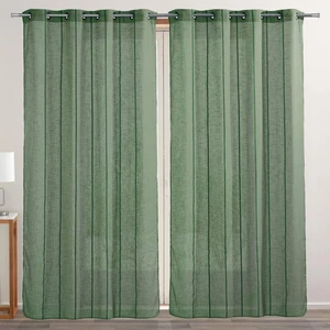 Becquet Voilage toile JANE vert olive pas cher