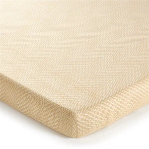 Becquet Drap-housse THEOREME graphique et coloré, beige en coton pas cher