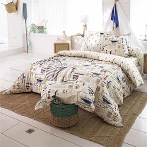 Becquet Housse de couette AMARRER beige en coton pas cher