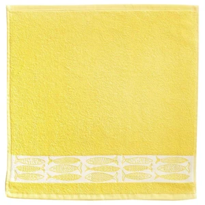 Becquet Torchon en coton LITTLEFISH jaune pas cher