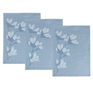 Becquet Lot de 6 torchons SAKURATOR bleu en cotonVendu par3suisses