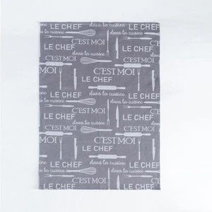 Becquet Lot de 3 torchons KITCHENCHEF gris en coton pas cher