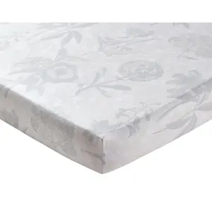 Becquet Drap Housse en percale de coton REVE FLEURI Gris pas cher