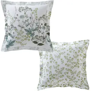 Becquet Drap plat VERONIKA en percale de coton vert pas cher