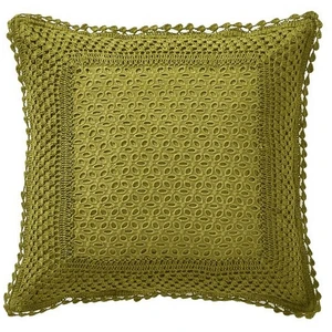 Becquet Housse d'oreiller SANDRA en coton vert kaki pas cher