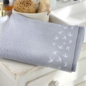 Becquet Serviette de toilette en coton 450 g/m² gris perle 50x90