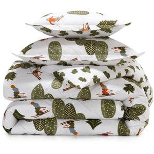 Becquet Housse de couette motif sports d'hiver vert DR. ENNEIGES