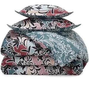 Becquet Housse de couette double face coton imprimé DR. IRINA bleu