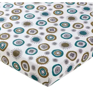 Becquet Drap-housse à fleurs-bleu 90x190cm pas cher