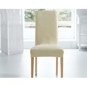 Housse de chaise extensible tissage en relief Becquet - Beige pas cher
