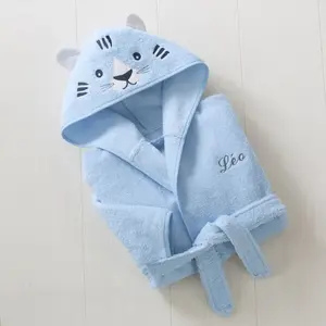 Becquet Peignoir enfant en coton RENATO bleu pas cher
