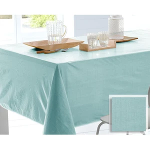 Becquet Nappe Toile cirée effet faux uni FOLK bleu aqua-becquet