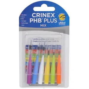 Comparateur de prix : Crinex PHB Plus 6 Brossettes Interproximales Mix