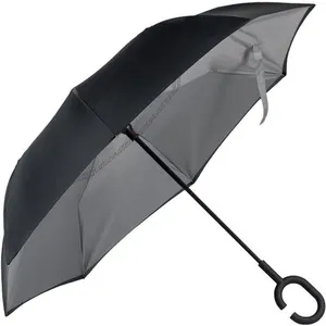 Kimood - Parapluie inversé mains libres - KI2030 - noir pas cher