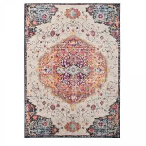 Comparateur de prix : UNAMOURDETAPIS Tapis salon Vintage Oriental - multicolore rouge beige bleu 120x170 cm