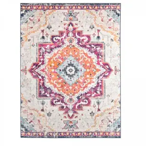Comparateur de prix : UNAMOURDETAPIS Tapis Vintage Oriental PF MED 120x170 cm - multicolore rouge violet gris