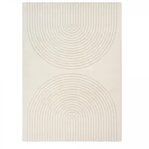 Comparateur de prix : UNAMOURDETAPIS Tapis salon DEMILU 80x150 cm Crème - Tapis Entrée doux et soyeux