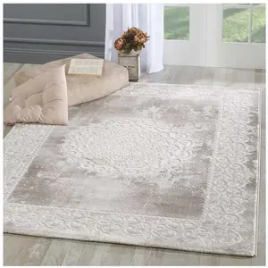 Comparateur de prix : UNAMOURDETAPIS Tapis oriental motif ethnique, idéal pour grand salon, beige 240x340