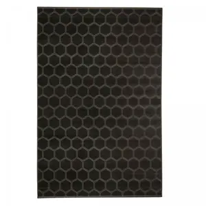 Designers Guild Tapis de salon manipur 1a2t en viscose noir 200x300 pas cher
