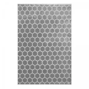 Designers Guild Tapis de salon manipur 1a2t en viscose argent 200x300