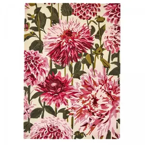 Harlequin Tapis salon tufté main en laine naturel motif floral, rose 170x240 pas cher