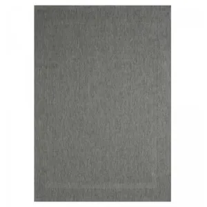 Tapis extérieur 160x220 tissé kilim gris HELI TU pas cher