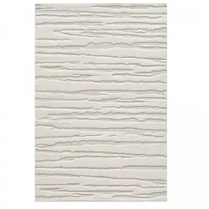 Comparateur de prix : UNAMOURDETAPIS Grand tapis salon motif simple en relief doux et soyeux, ecru 240x340