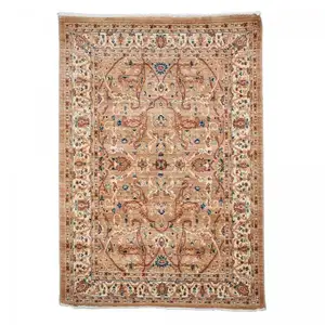 UNAMOURDETAPIS Tapis orient 120x180 rectangle crème tissé motifs orientaux chobay ab pas cher