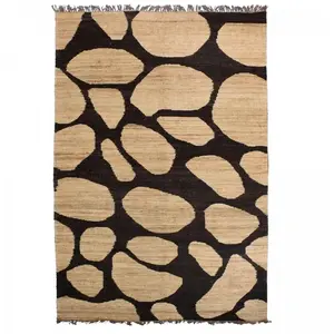 Comparateur de prix : UNAMOURDETAPIS Tapis en jute tissé à la main, pour un salon, marron 200x300