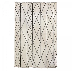 UNAMOURDETAPIS Tapis de chambre, kilim tissé main en laine, beige 120x180 pas cher