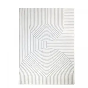 Comparateur de prix : Jadorel - Tapis salon et chambre 120x170 crème rectangle tissé motif g...