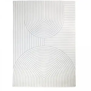 Comparateur de prix : Jadorel - Tapis salon et chambre 160x225 crème rectangle tissé motif g...