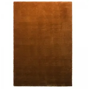 Brink & Campman Tapis salon tufté en laine naturel motif faux uni, orange 170x240 pas cher