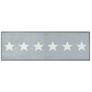O&KO Paillasson 40x60 tissé motif enfant STARO gris TU pas cher